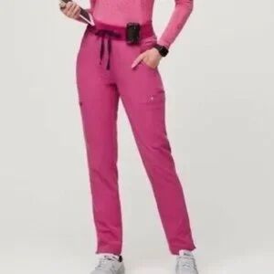 FIGS electric Orchid Yola High waisted pant